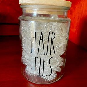 Rae Dunn Hair Tie Jar